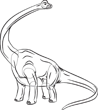 Как нарисовать Брахиозавр