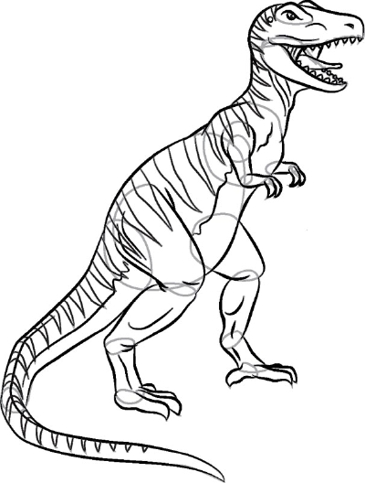 Как нарисовать динозавра Тираннозавр Рекс
