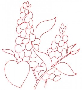 Как нарисовать цветы Сирени поэтапно в 5 шагов. Шаг 1