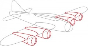 Как нарисовать самолет второй мировой войны поэтапно в 7 шагов. Шаг 3