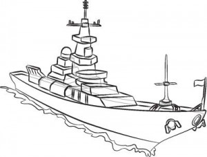 Как нарисовать корабль Эсминец поэтапно в 8 шагов. Шаг 8.