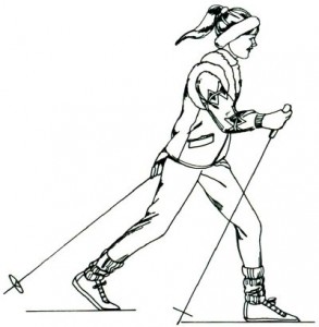 Как нарисовать Лыжника поэтапно в 5 шагов 1