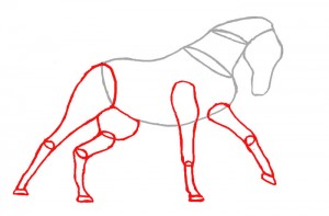 Как нарисовать Лошадь поэтапно в 4 шага 3