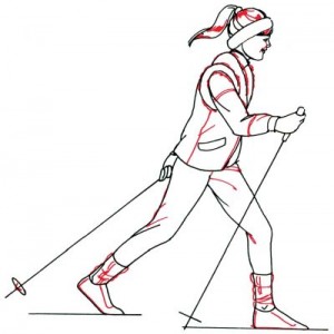Как нарисовать Лыжника поэтапно в 5 шагов 5
