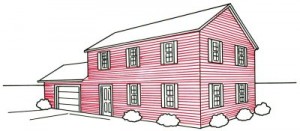 Как нарисовать кирпичный дом поэтапно в 5 шагов. Картинка 5.