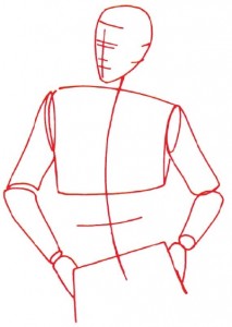 Как нарисовать Мужчину в свитере поэтапно в 5 шагов 2