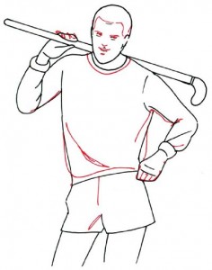 Как нарисовать Хоккеиста поэтапно в 5 шагов 4