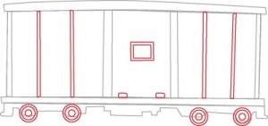 Как нарисовать Вагон поезда поэтапно в 6 шагов 4