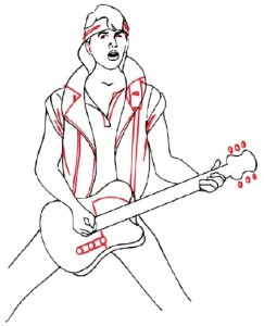 Как нарисовать человека с гитарой поэтапно в 5 шагов 5