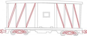 Как нарисовать Вагон поезда поэтапно в 6 шагов 5