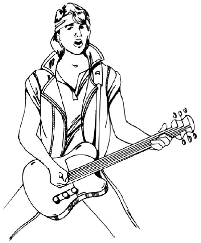 Как нарисовать человека с гитарой