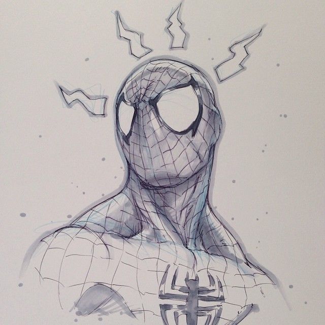 человек паук рисунок