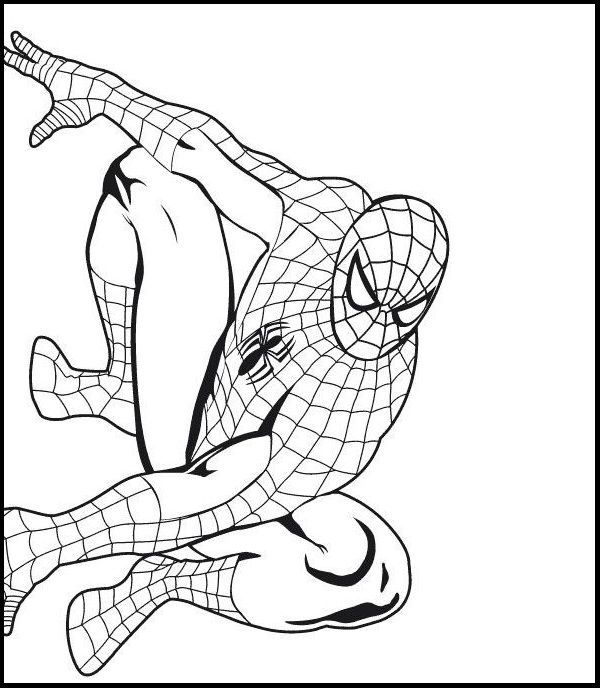 человек паук рисунок