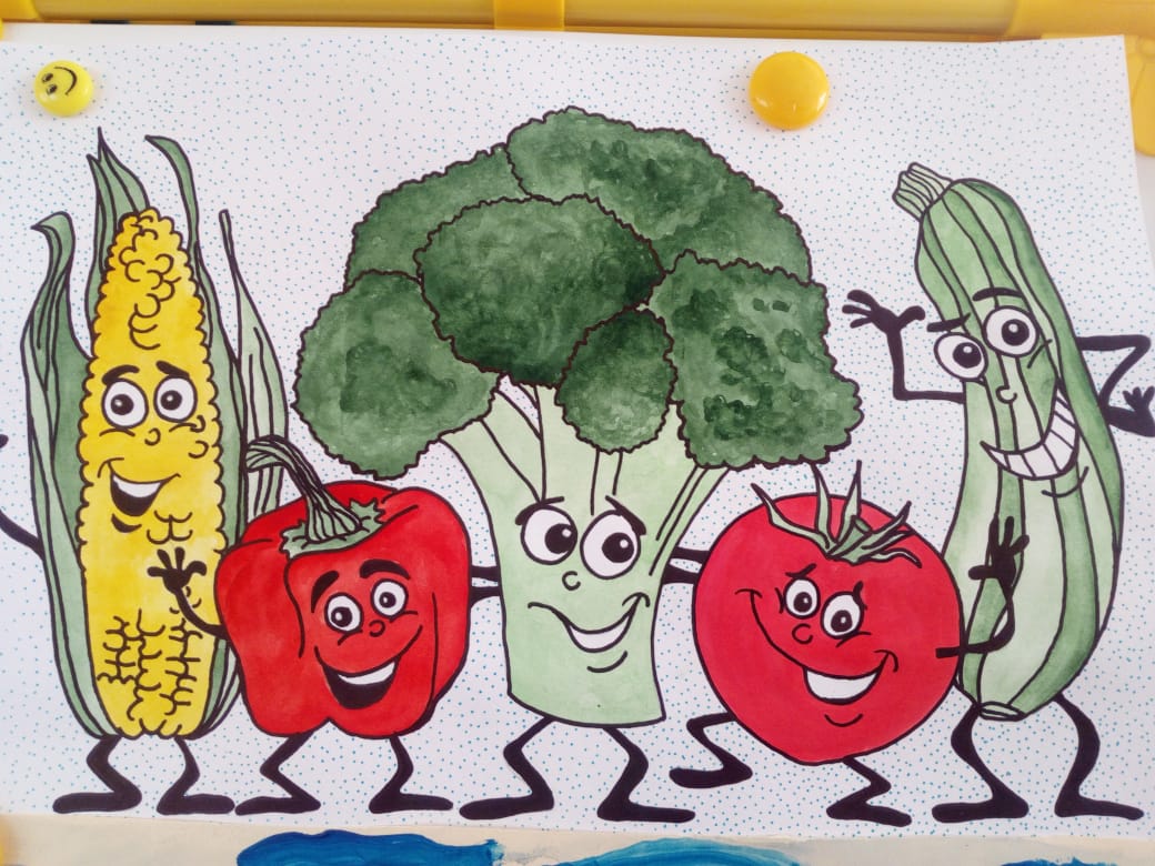 Овощи и фрукты рисунок
