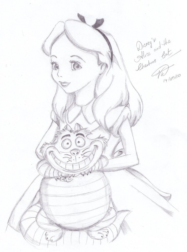 Рисунок Алиса и Чешир