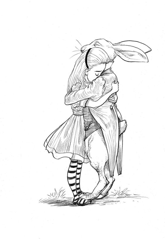 Кролик и Алиса рисунок