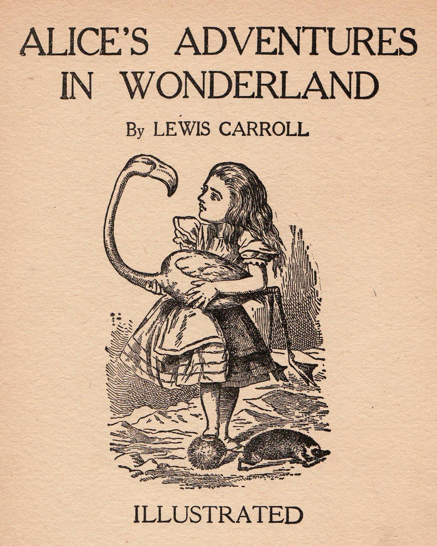 Титульный лист книги про Алису в стране чудес