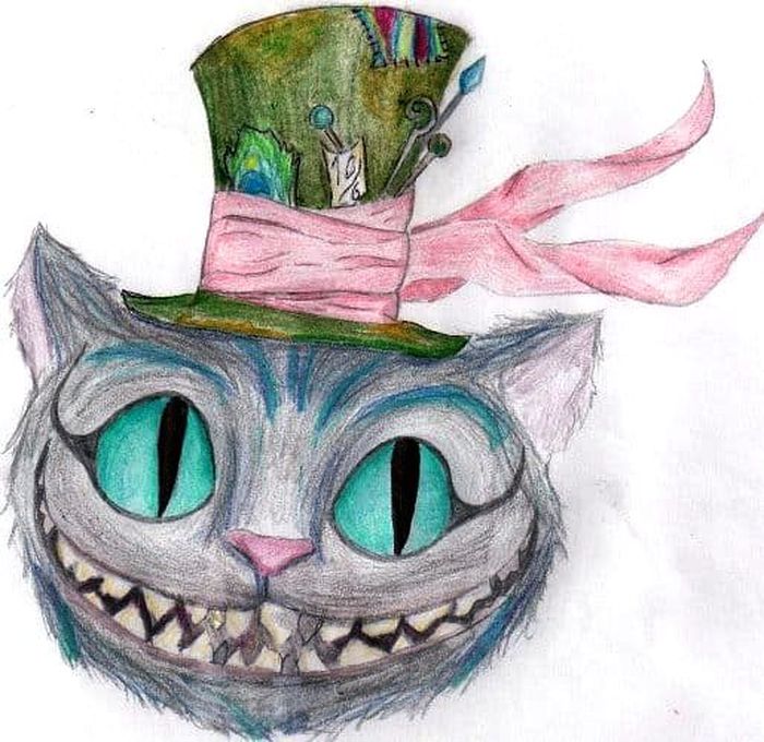 Цветной рисунок Чеширского кота