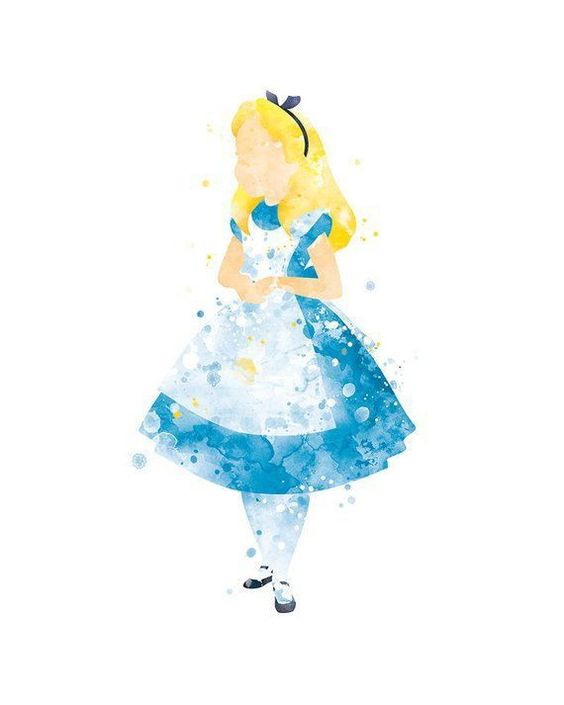 Акваерльный рисунок Алисы