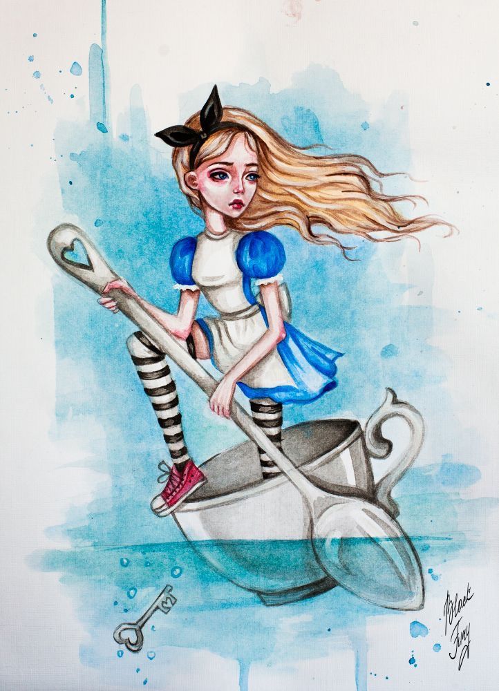Цветной рисунок Алисы