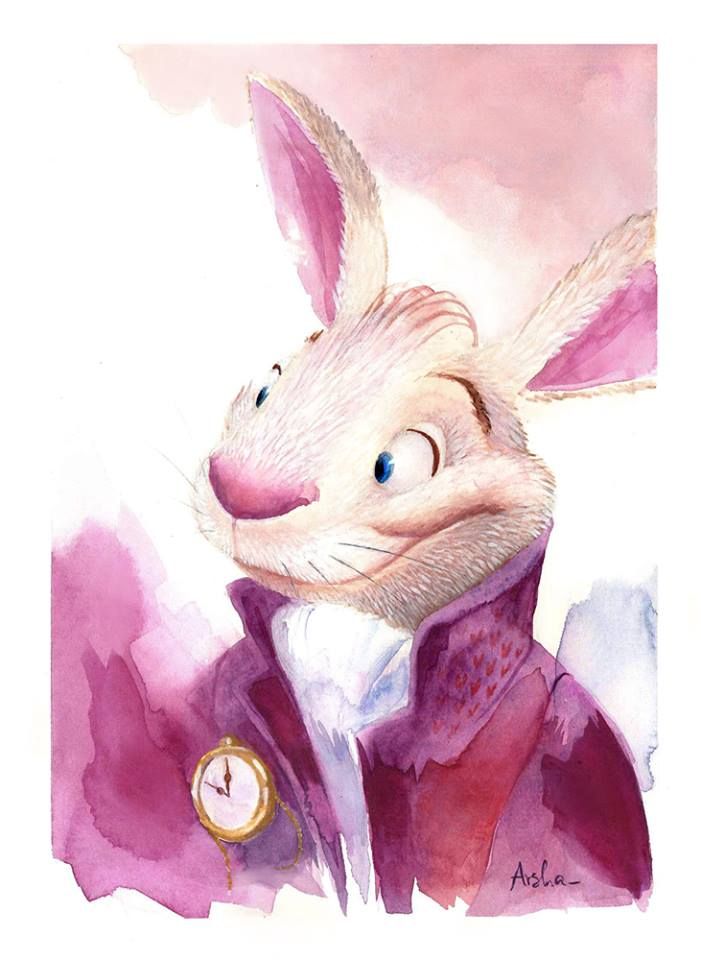 Рисунок кролика акварель
