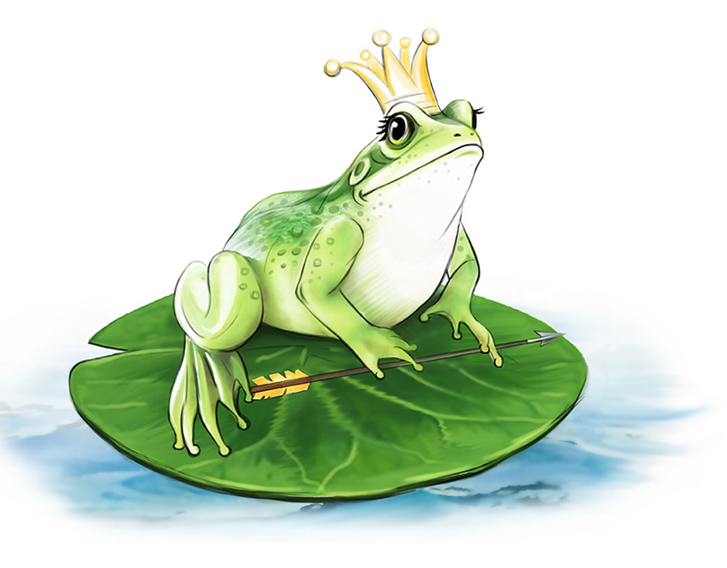 Рисунок цветной Царевна лягушка