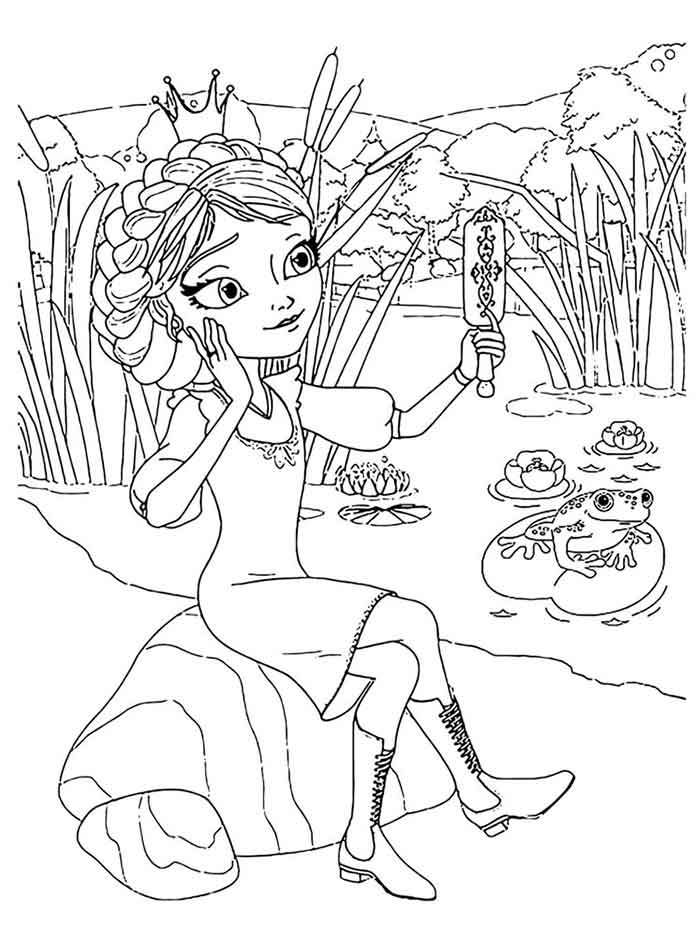 Царевна лягушка на болоте картинка для срисовки
