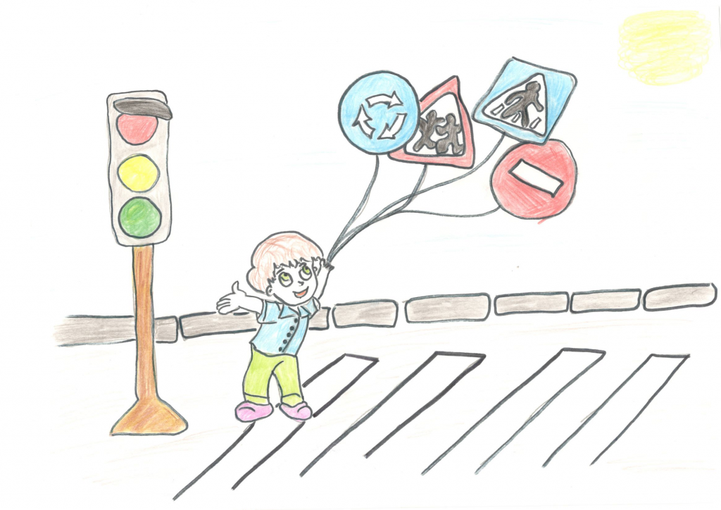 Детский рисунок светофор
