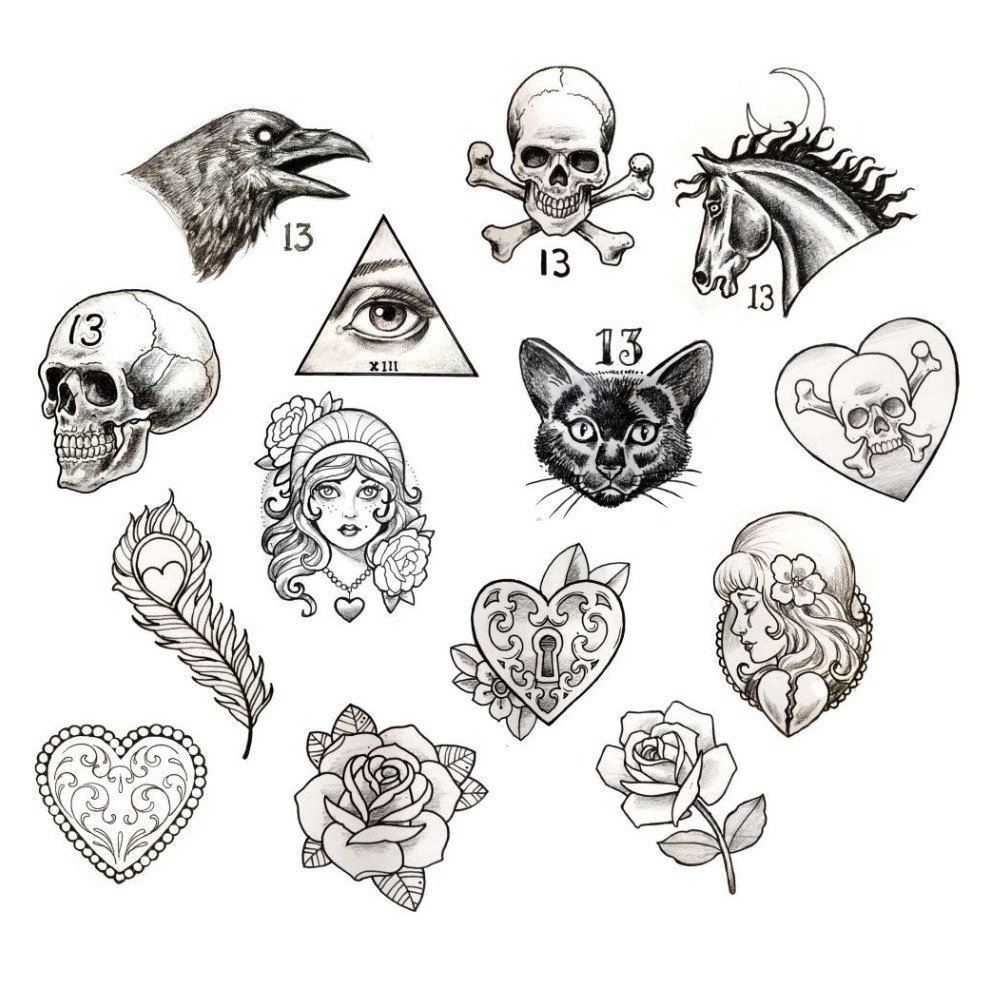Набор эскизов для татуировки