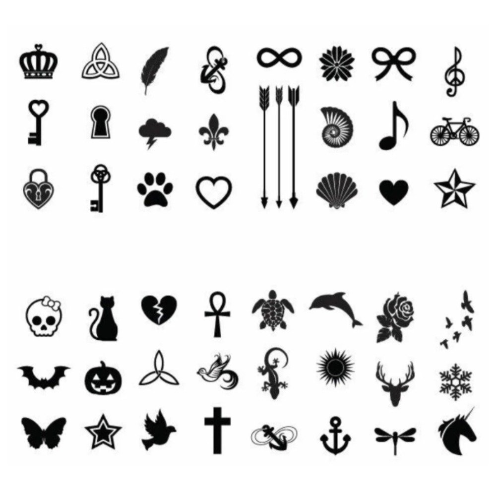 Набор эскизов для татуировки символы