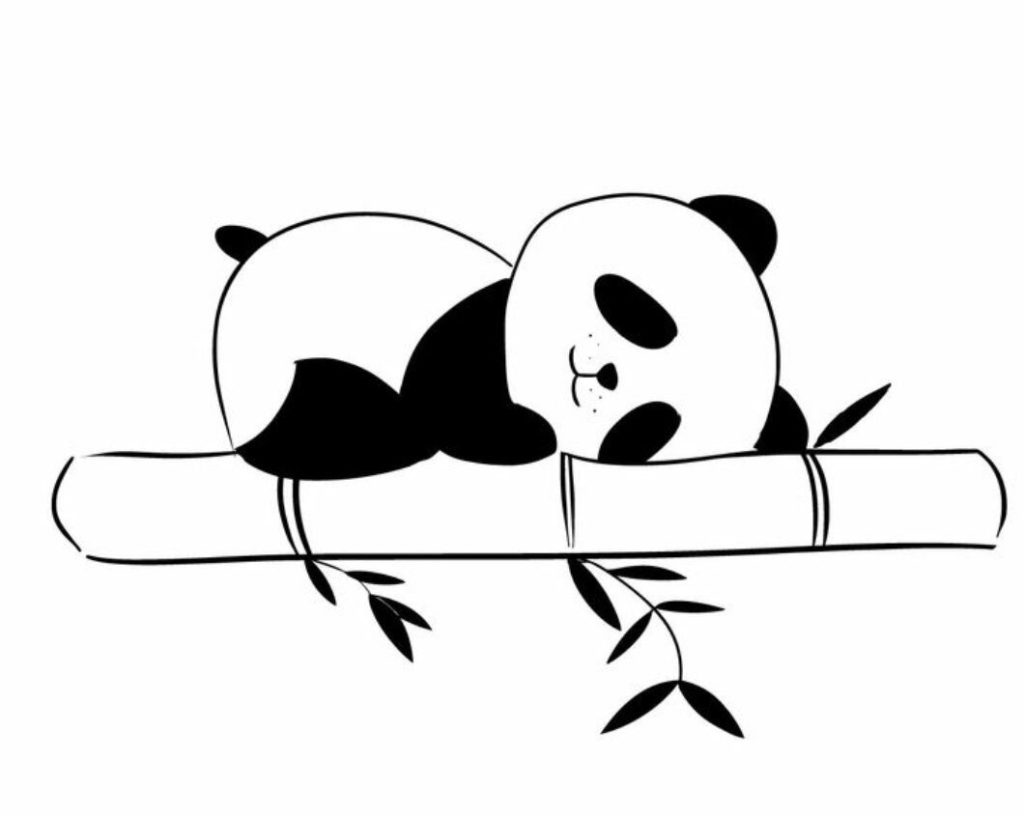 Эскиз тату панда