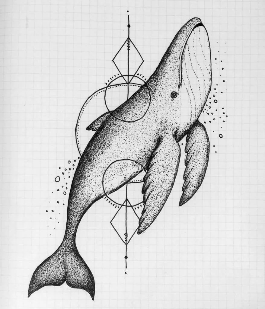 Татуировка для руки кит