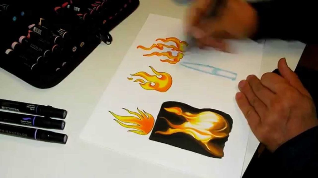 Этапы рисования огня рисунок