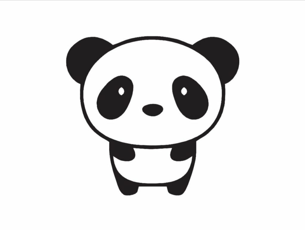 Панда рисунок простой