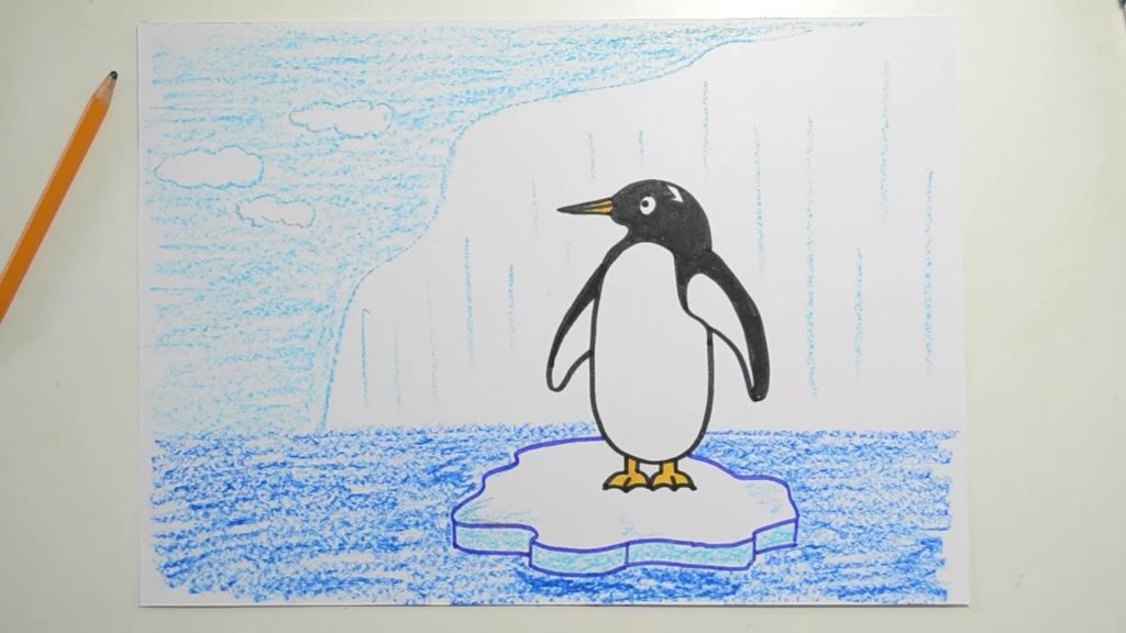 Рисунок пингвина карандашом