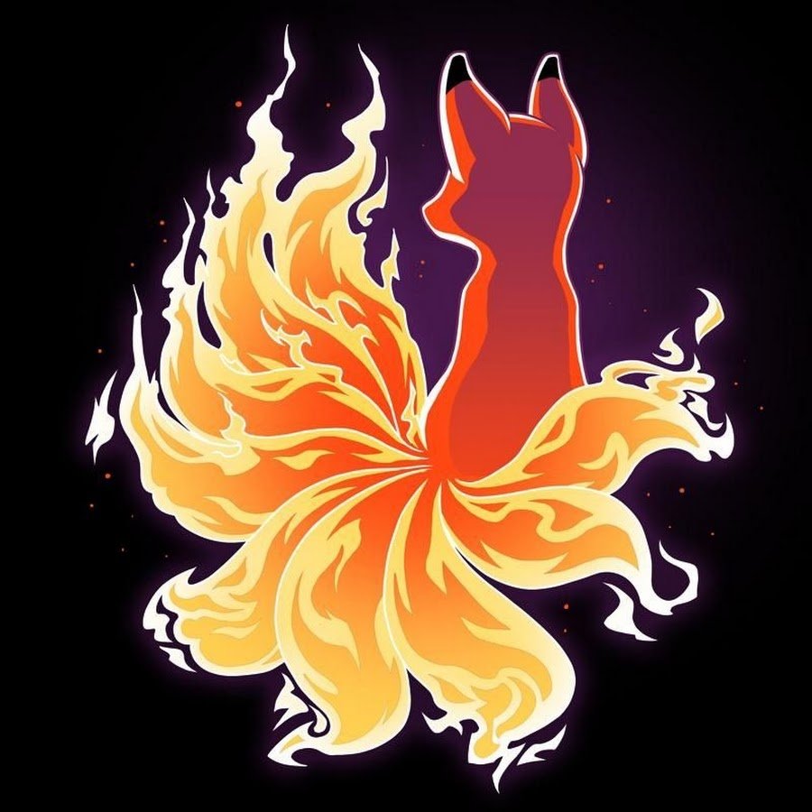 Огненный рисунок лис