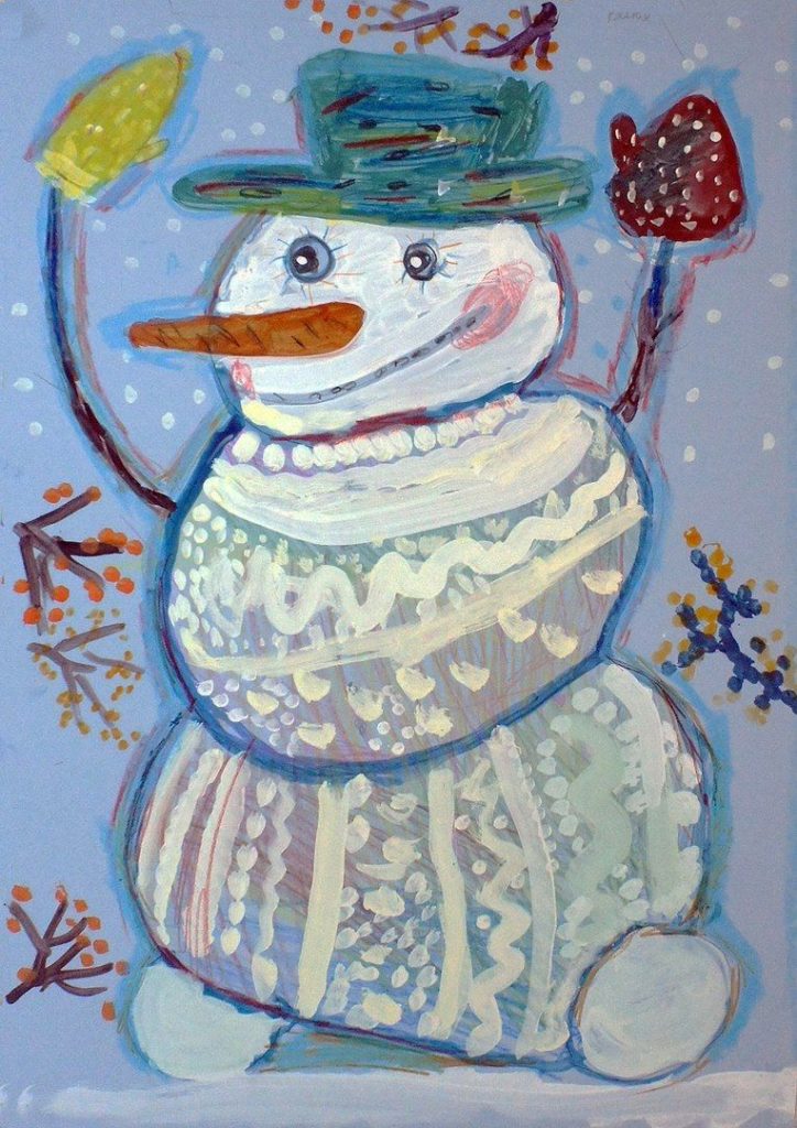 Рисунок Снеговика