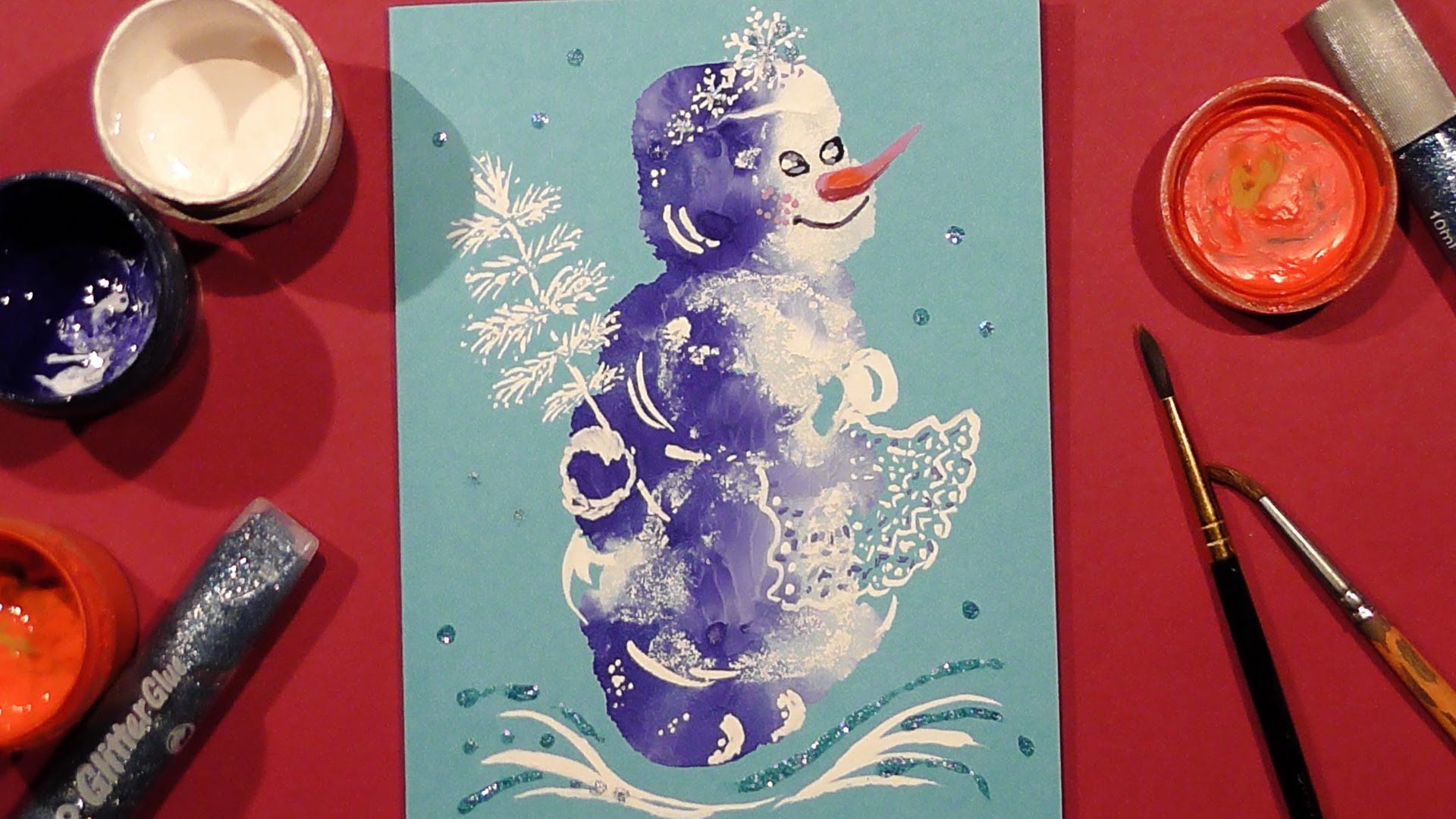 Рисунок снеговика