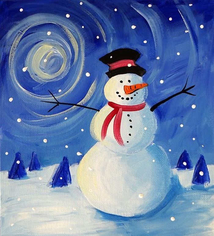 Рисунок Снеговика