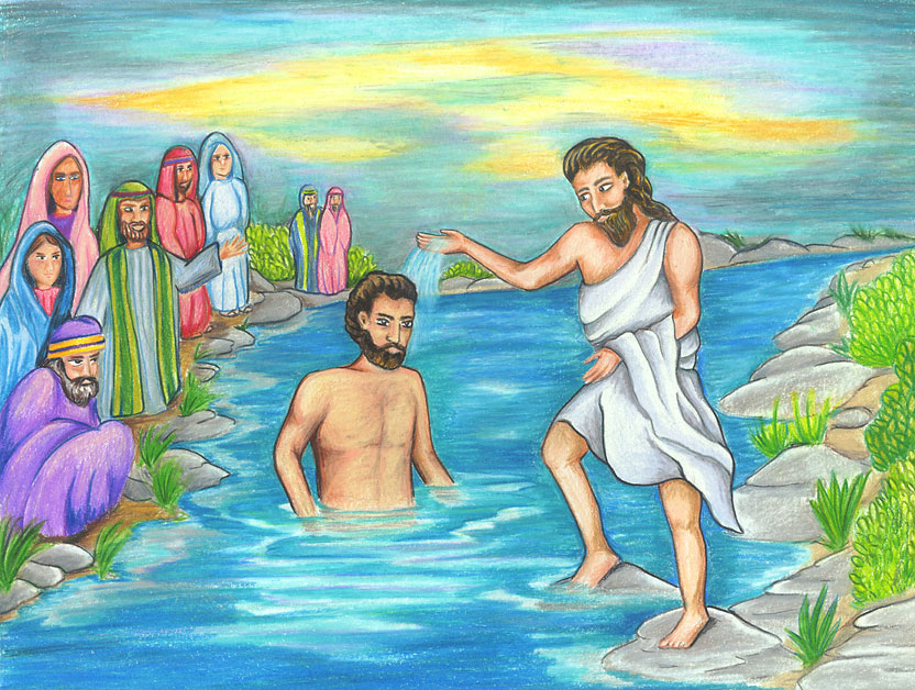 Крещение детский рисунок
