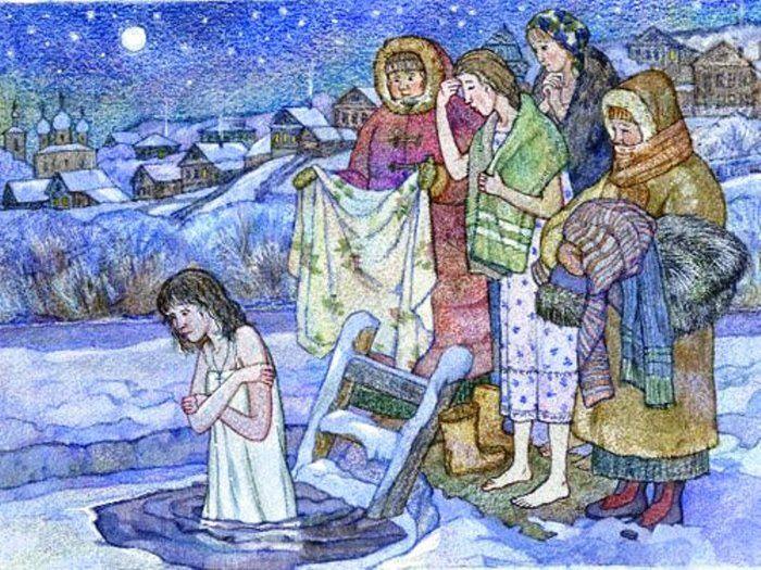 Рисунок на Крещение детский
