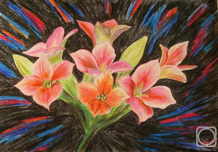 Рисунок цветов карандашом