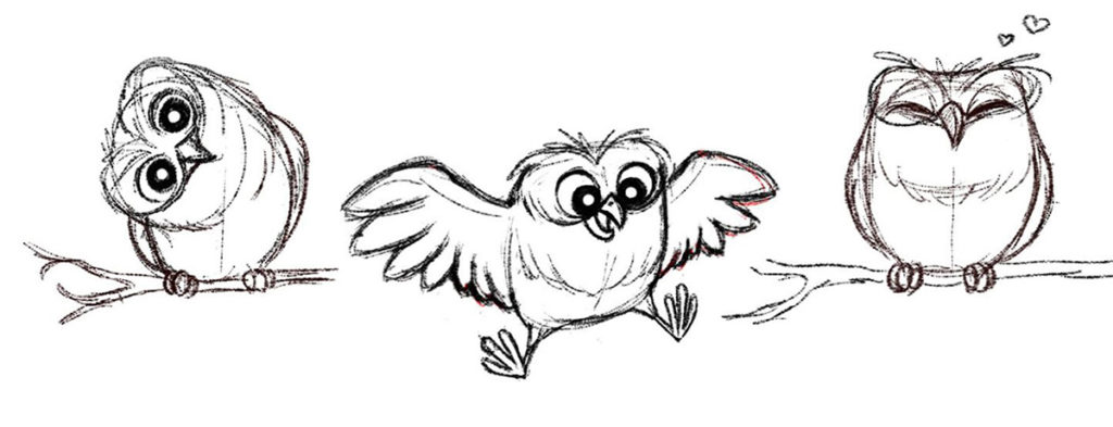 Рисунок совы карандашом