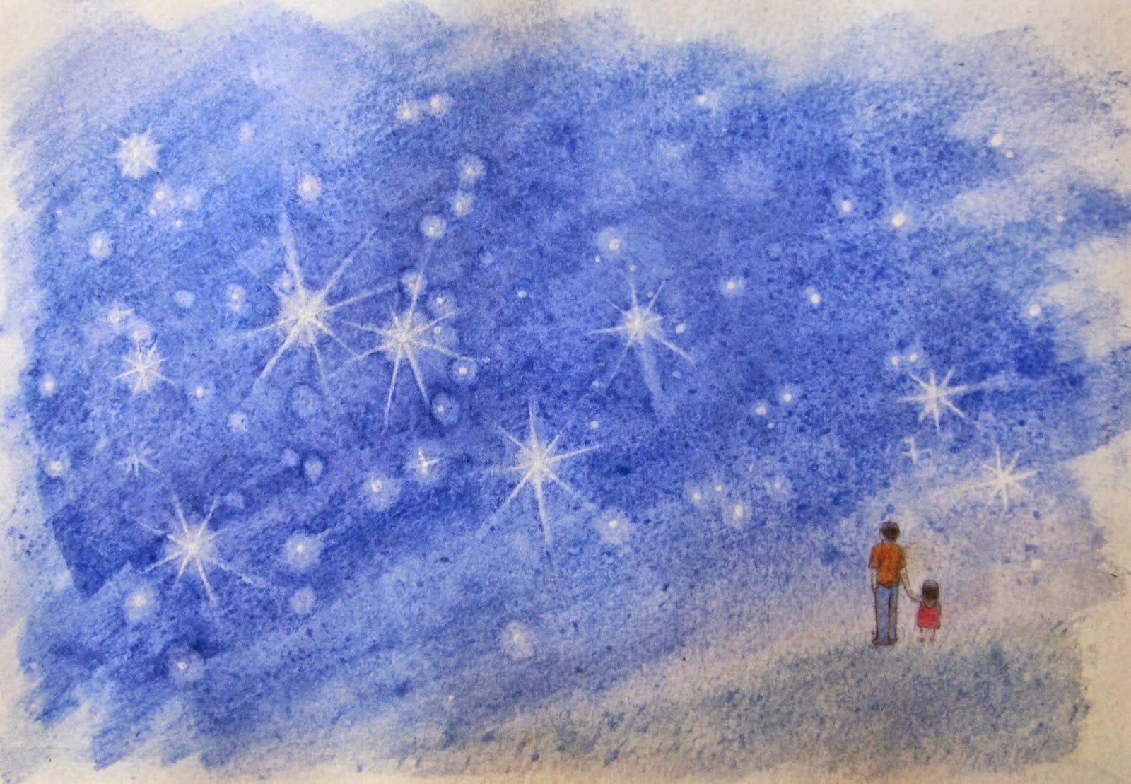 Детский рисунок звездное небо