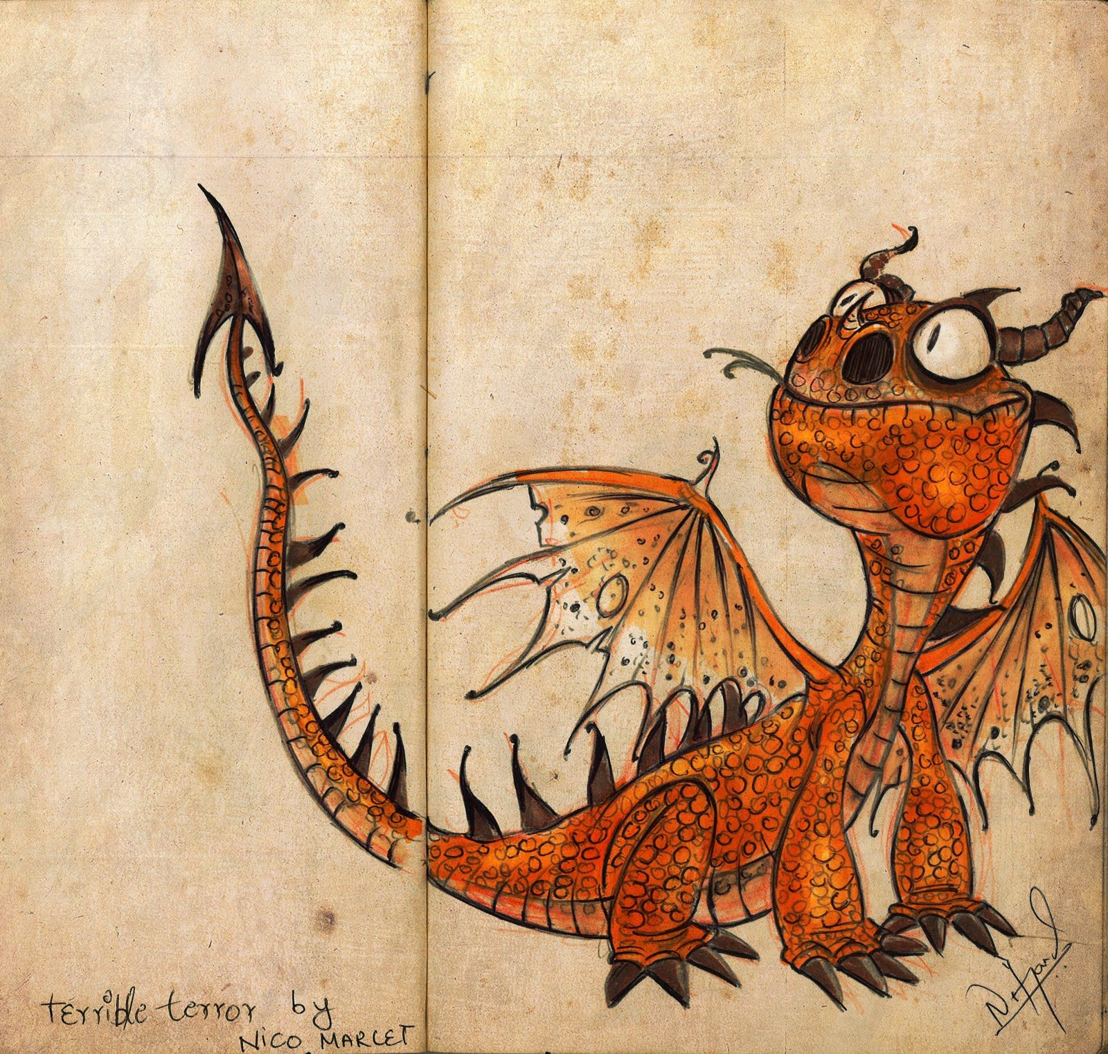 Рисунок милого дракончика