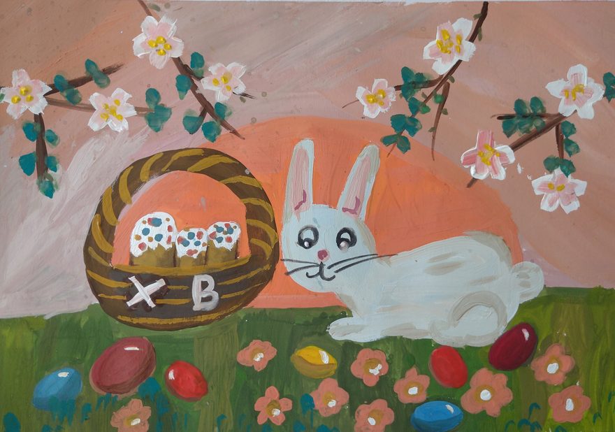 Рисунок пасхального кролика