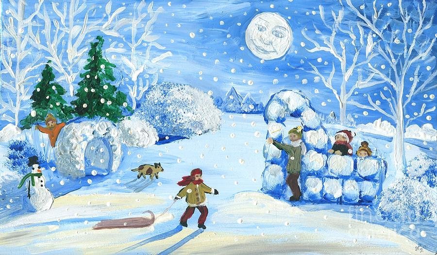 Снег рисунок